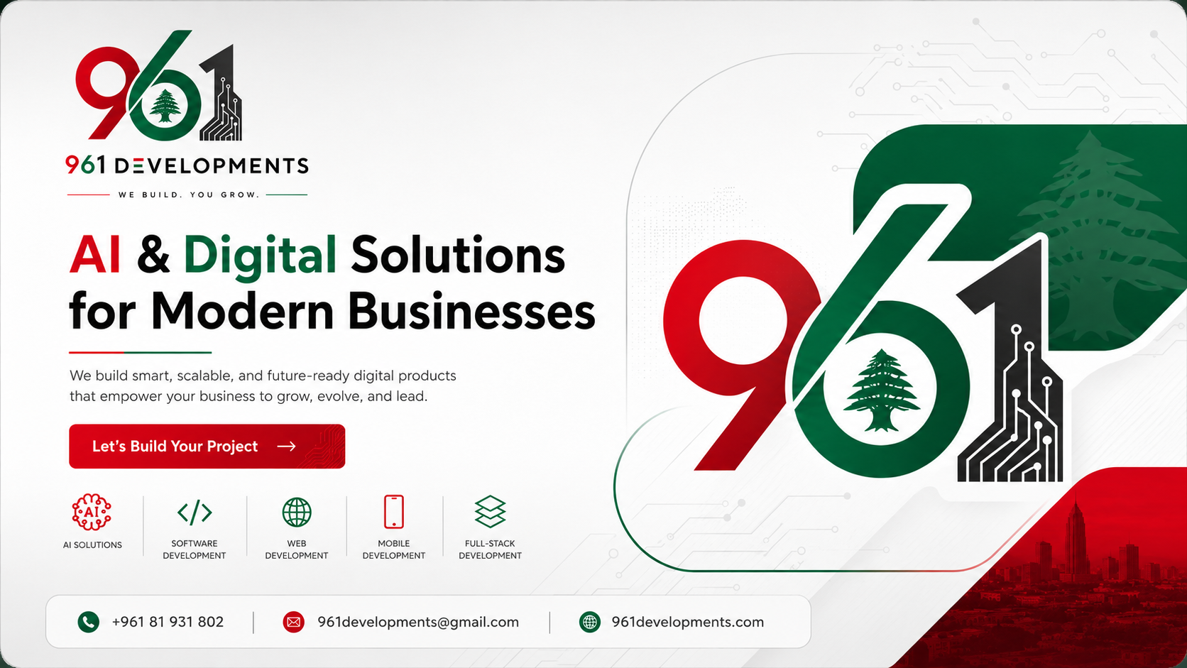 961 Developments — AI & digital solutions for modern businesses