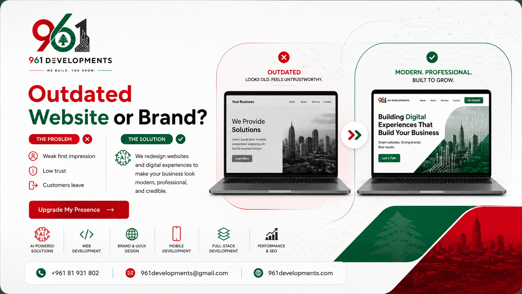 961 Developments — modern website and brand redesign